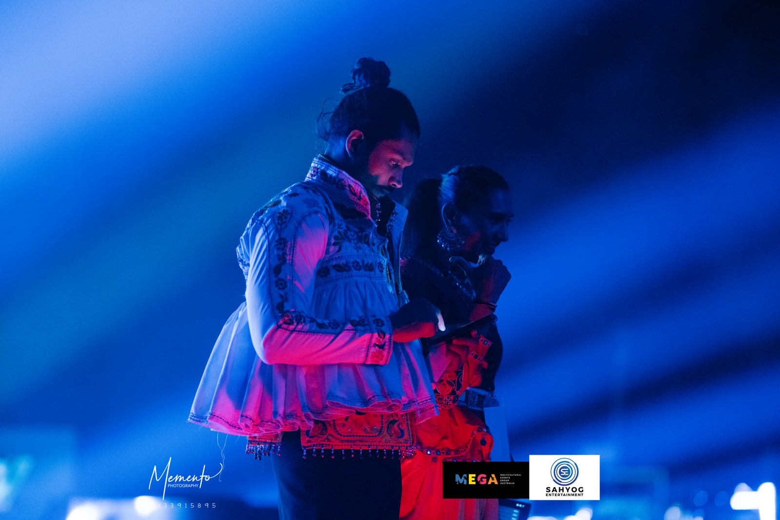 Aditya Gadhvi performing at a Sahyog Entertainment concert